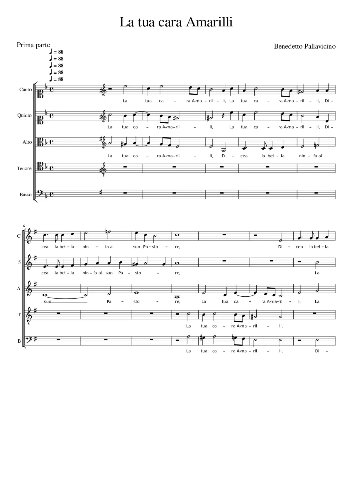La tua cara Amarilli - Page 1