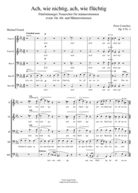 Ach wie nichtig ach wie flüchtig (Op. 9 No. 1)