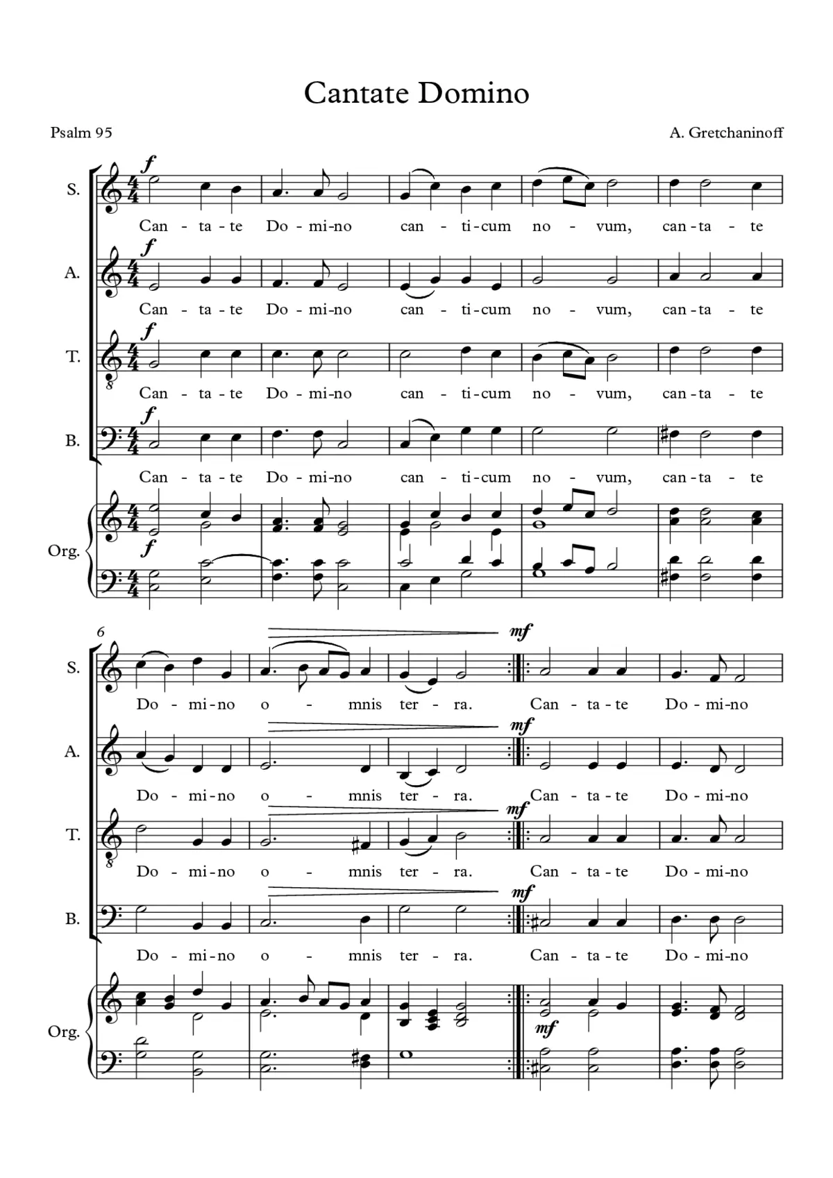 Cantate Domino - Page 1