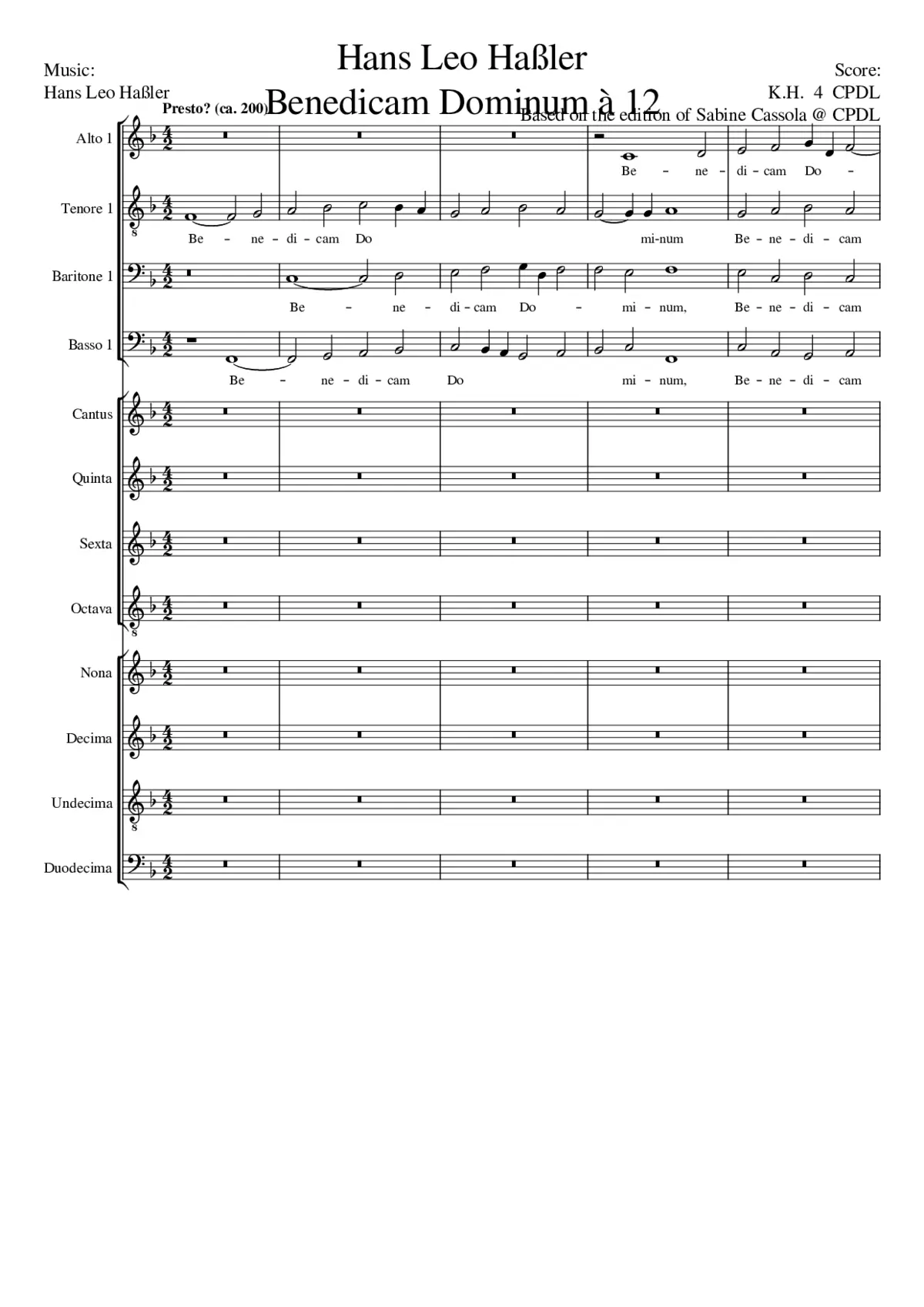 Benedicam Dominum - Page 1
