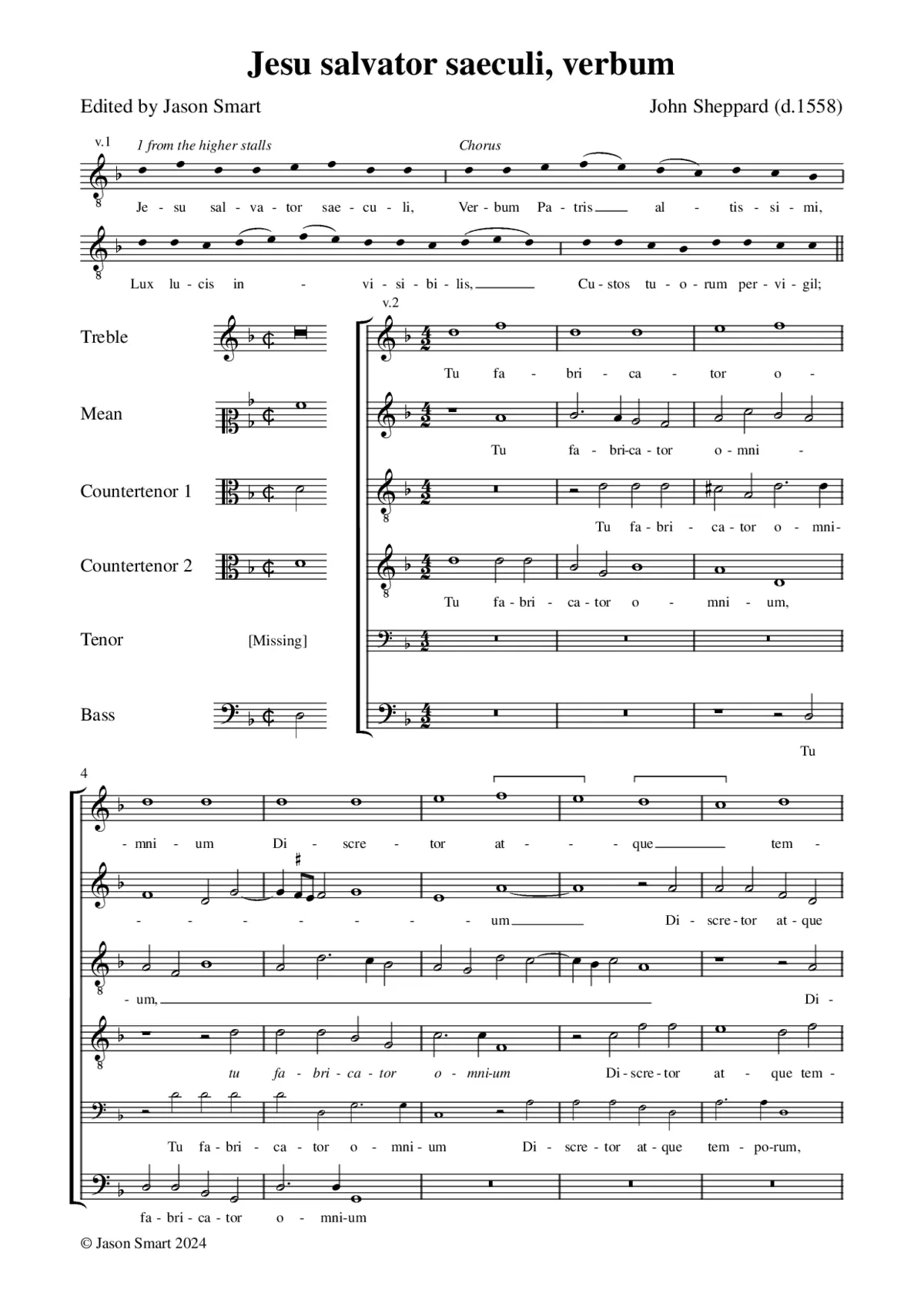 Jesu salvator saeculi, verbum Patris - Page 1