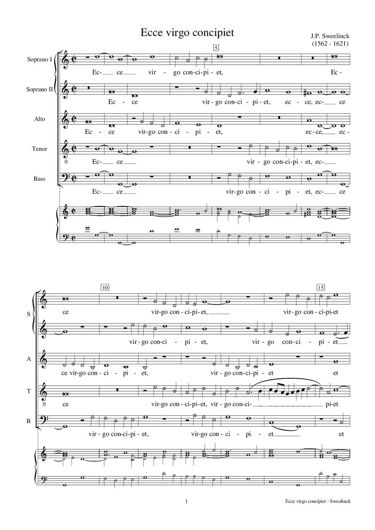 Ecce virgo concipiet - Page 1