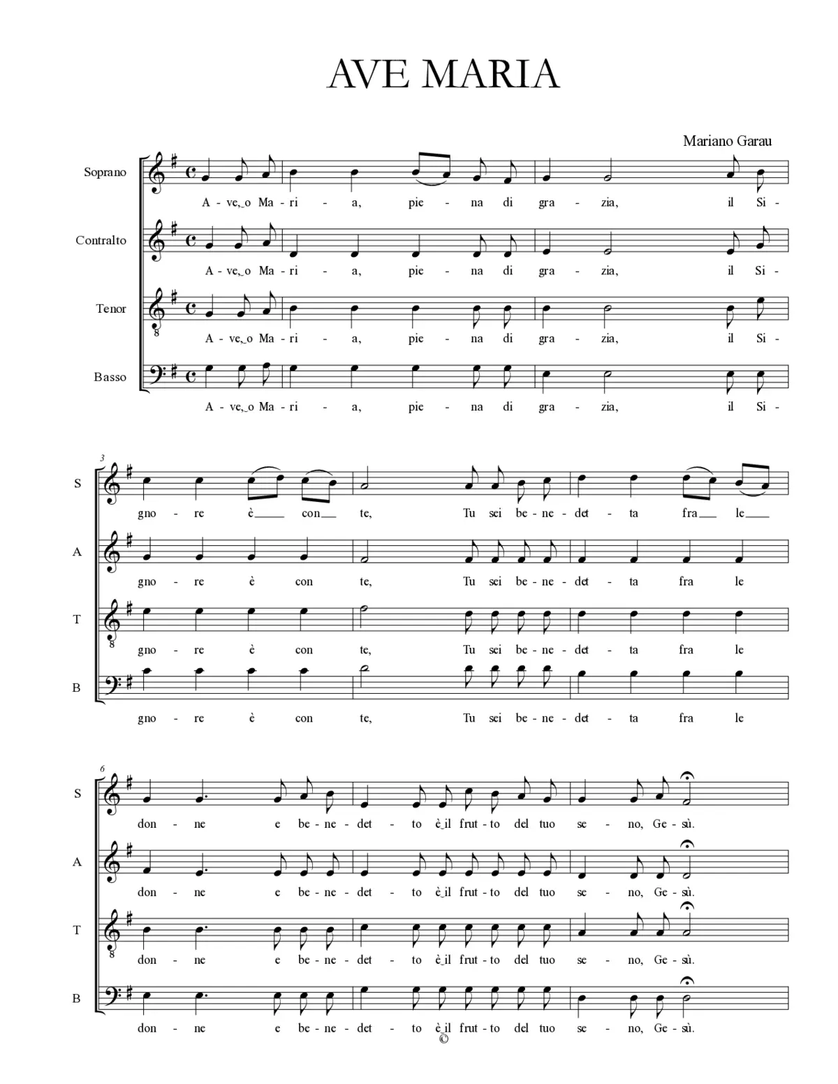 Ave, o Maria - Page 1
