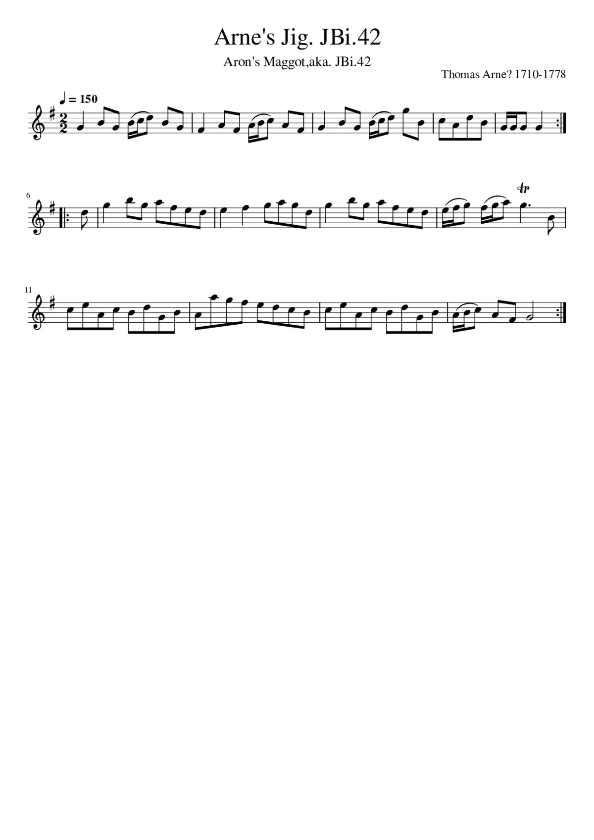 Arne's Jig. JBi.42 - Page 1