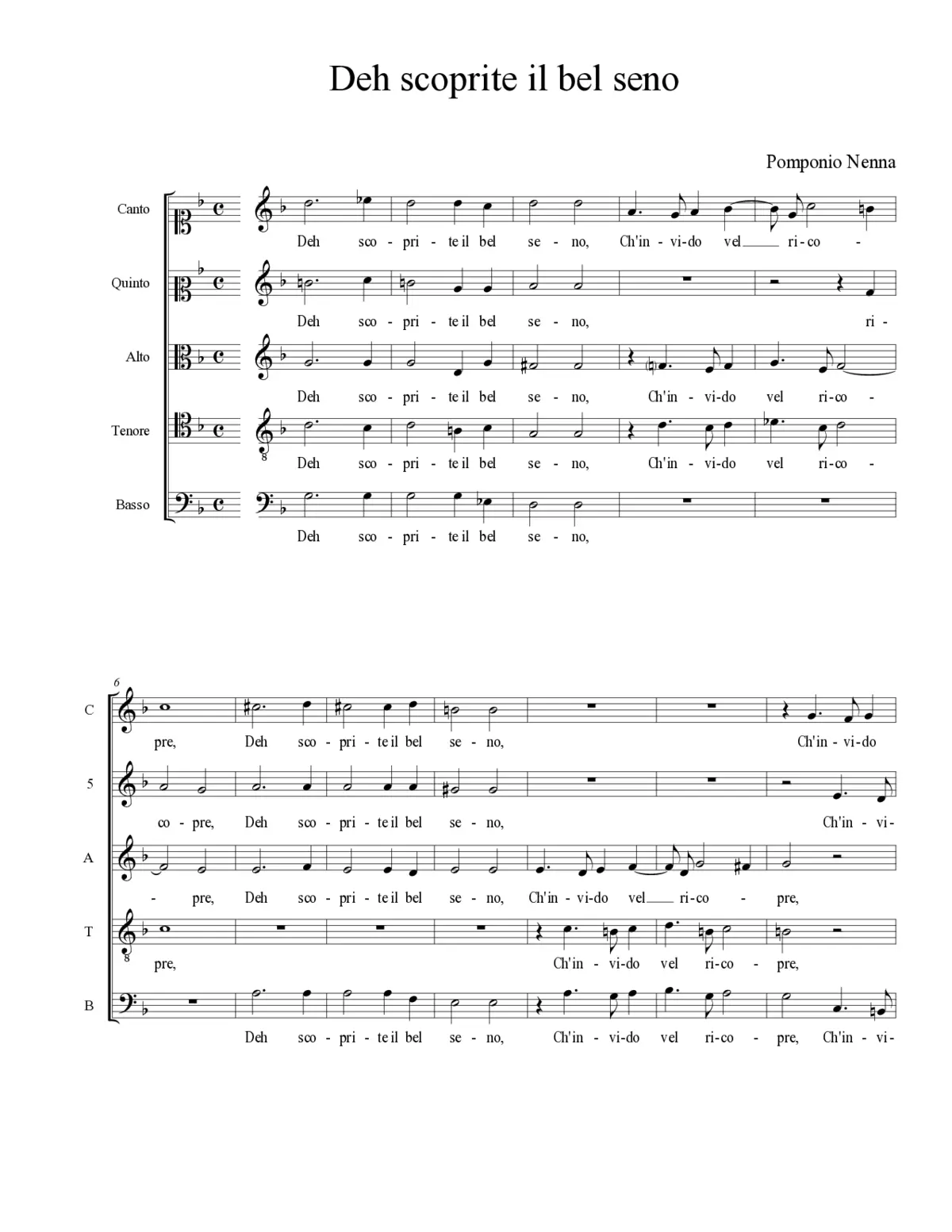 Deh scoprite il bel seno - Page 1