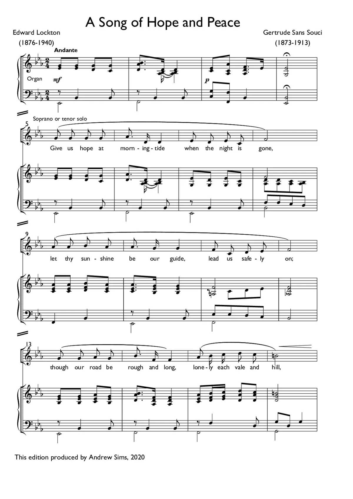 A Song of Hope and Peace - Page 1