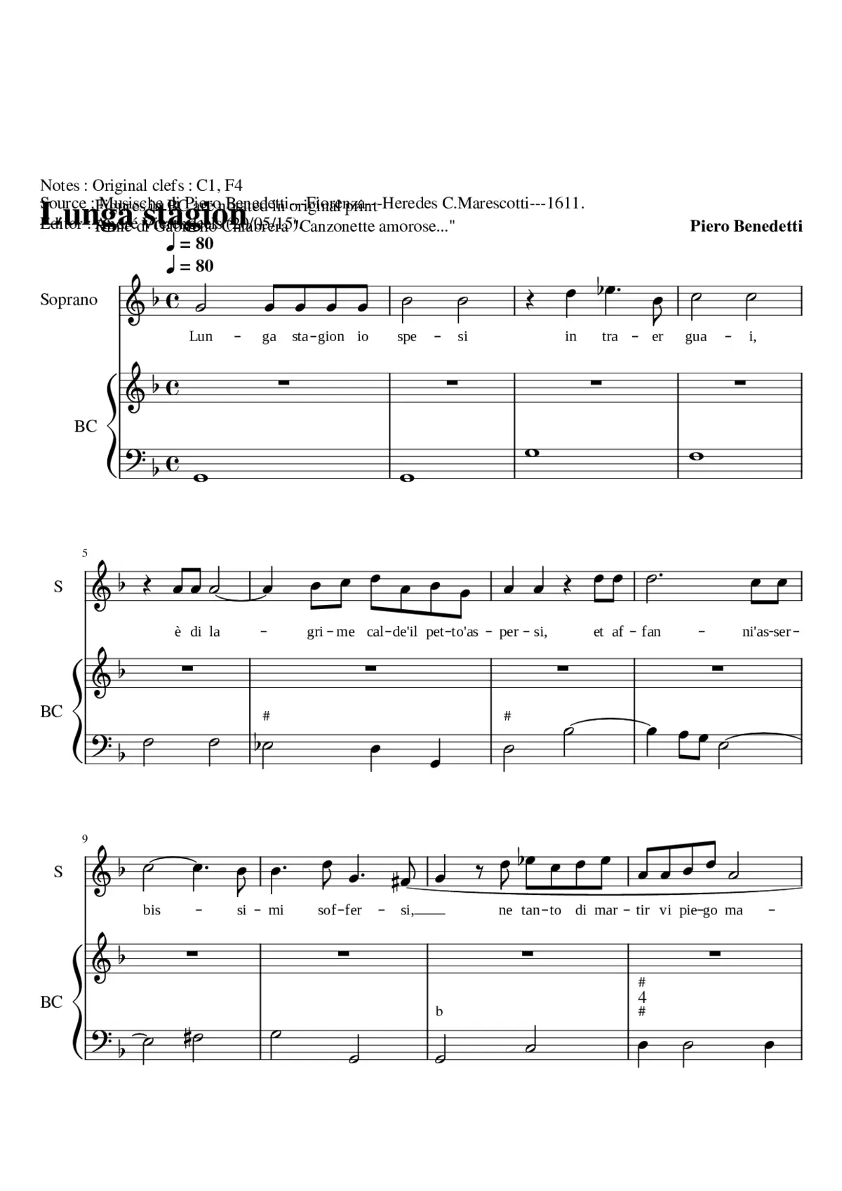 Lunga stagion io spesi - Page 1