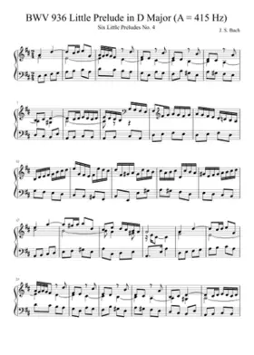 Prelude in D major BWV 936