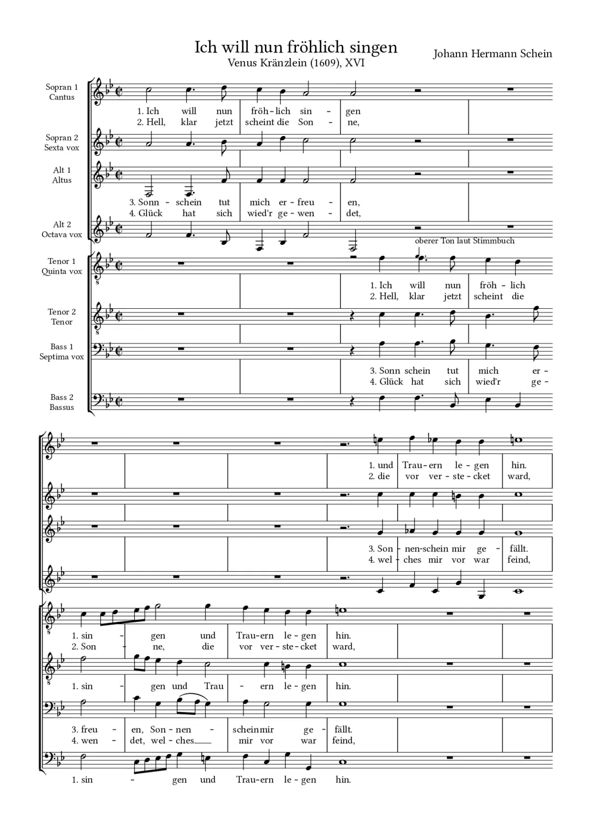 Ich will nun fröhlich singen - Page 1