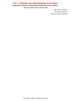 Domine ad adiuvandum me festina