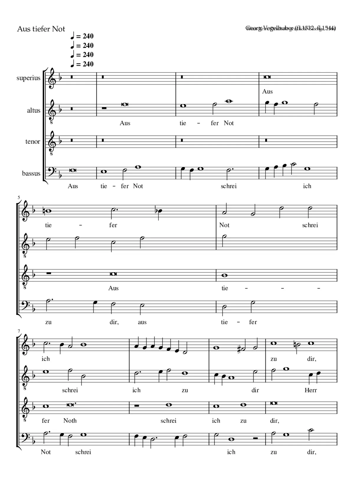 Aus tiefer Not - Page 1