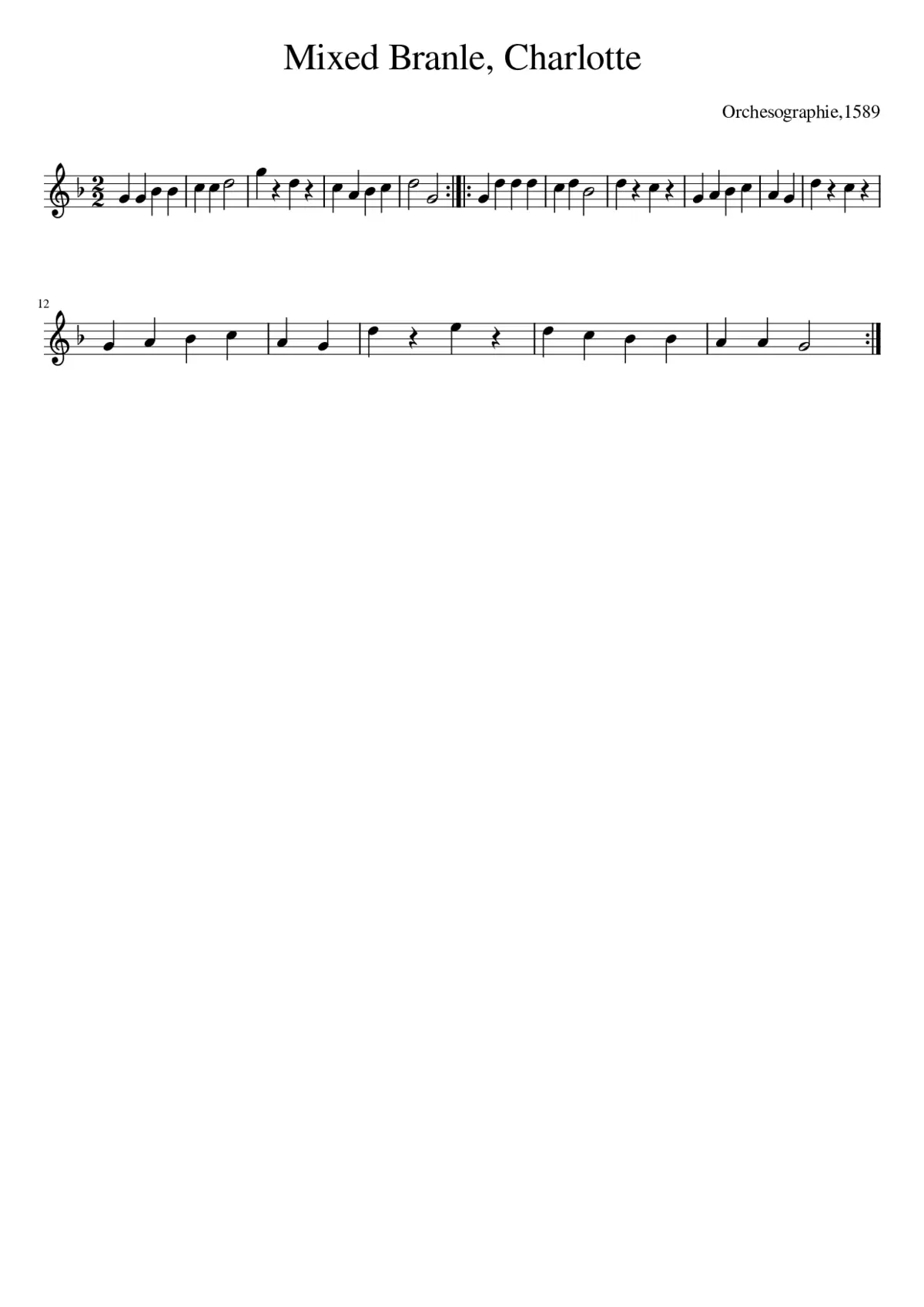 Mixed Branle Charlotte - Page 1