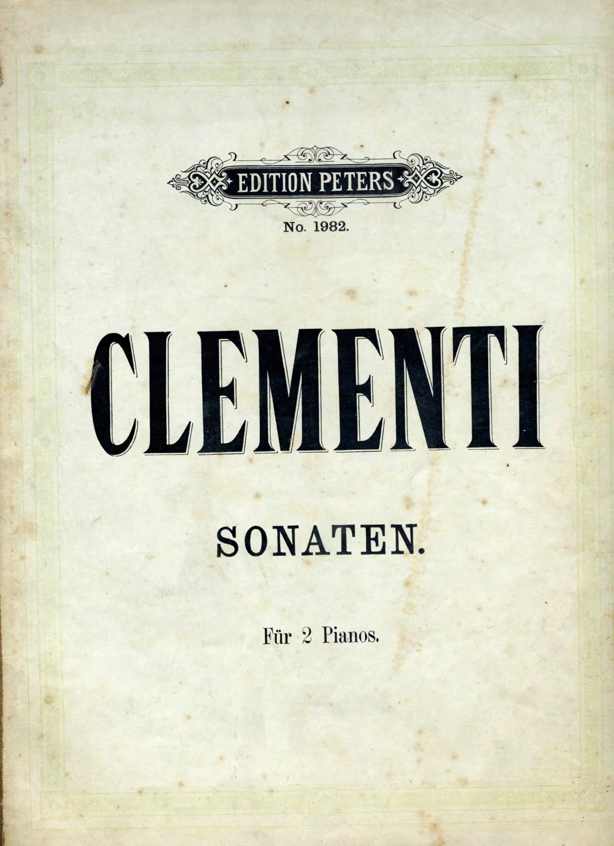 Sonaten für 2 Pianos - Page 1