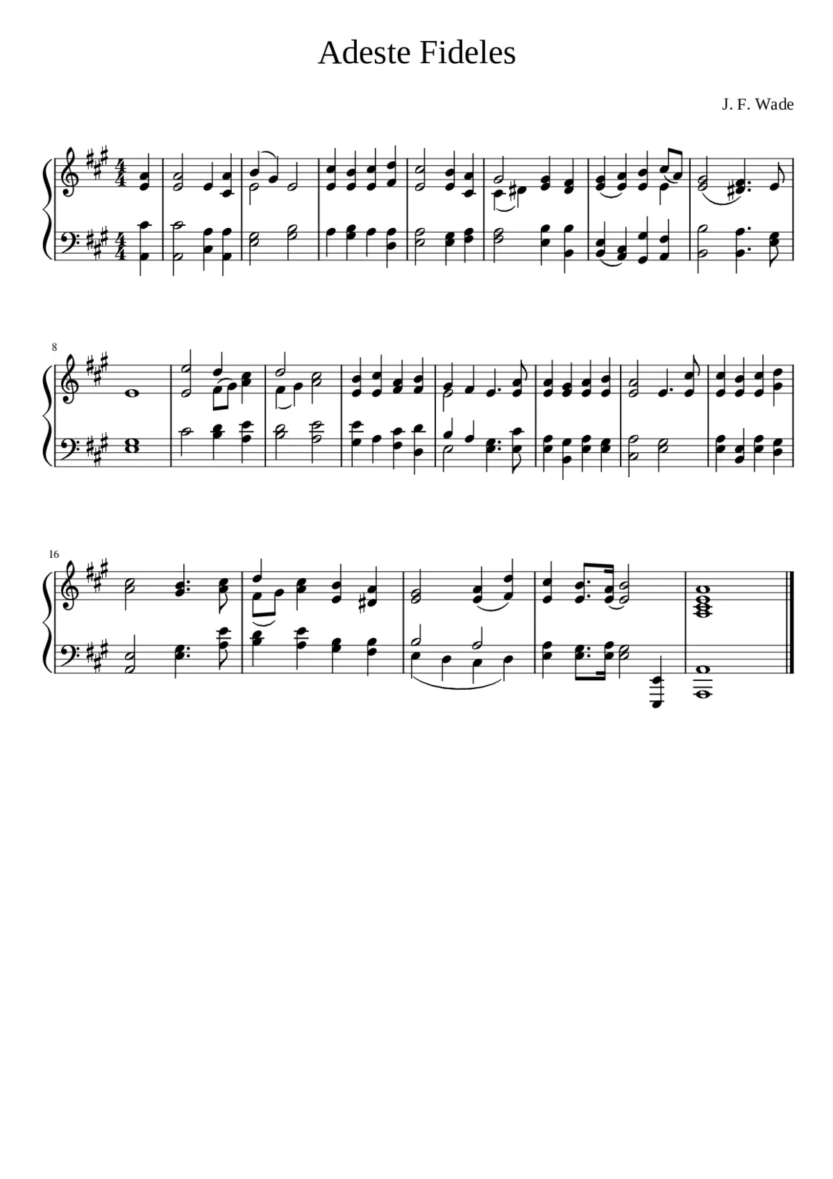 Adeste Fideles - Page 1