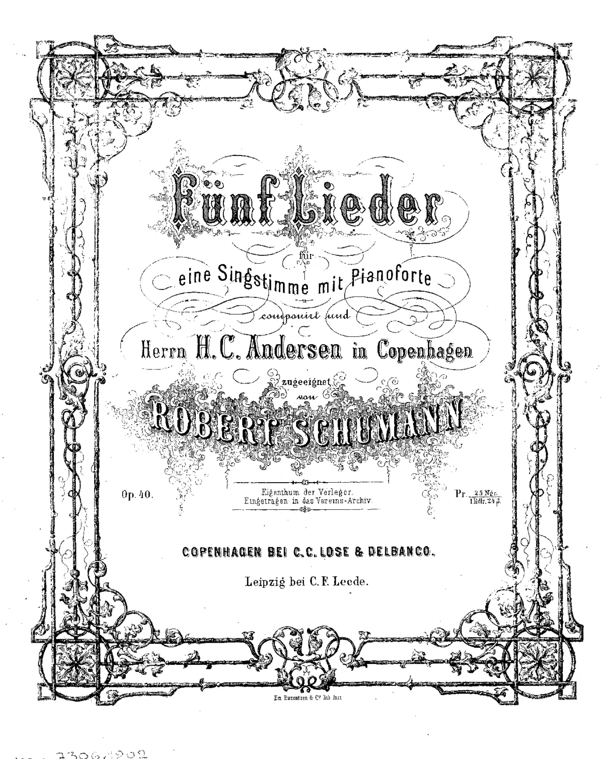 5 Lieder, Op.40 - Page 1