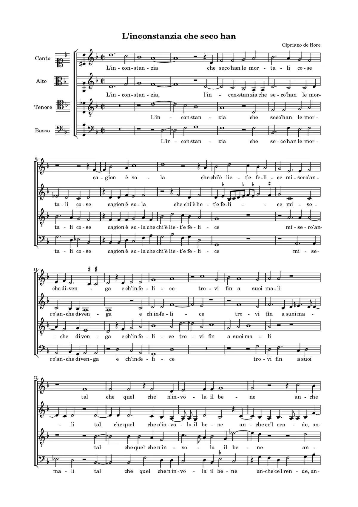 L'inconstantia che seco han - Page 1