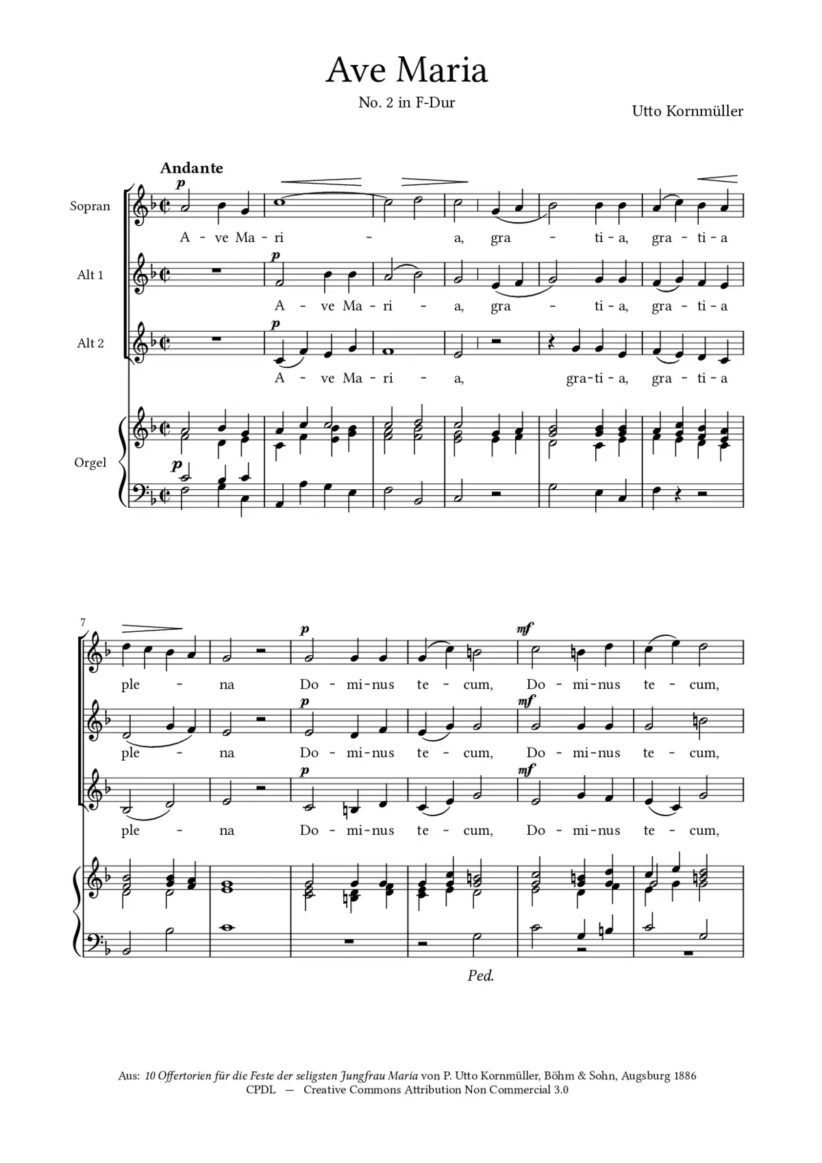 Ave Maria, No. 2 in F-Dur - Page 1