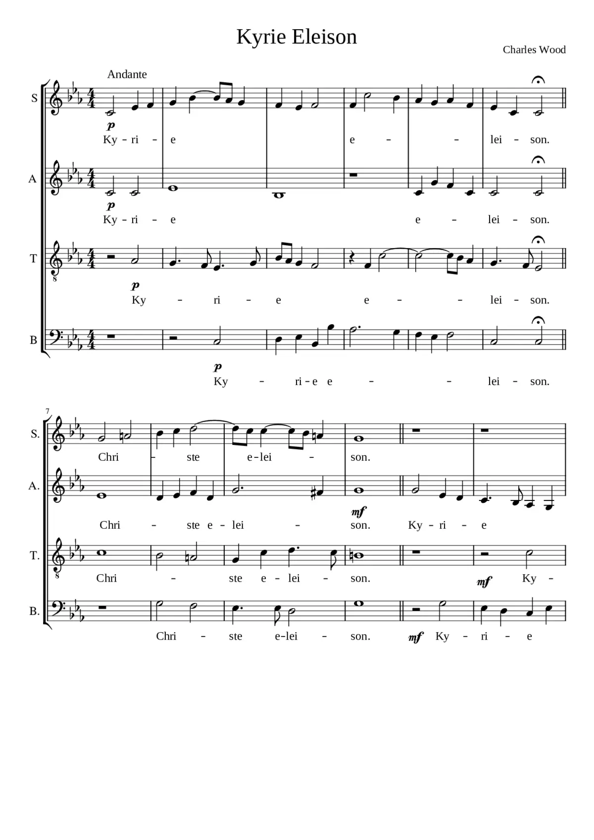 Communion Service in C minor - Page 1