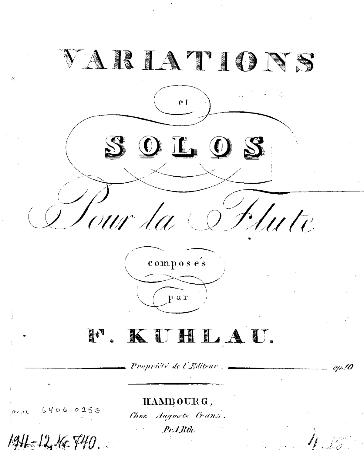 12 Variations and Solos for Flute, Op.10b - Page 1