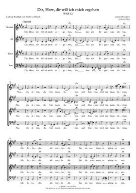 Dir, Herr, dir will ich mich ergeben WAB 12