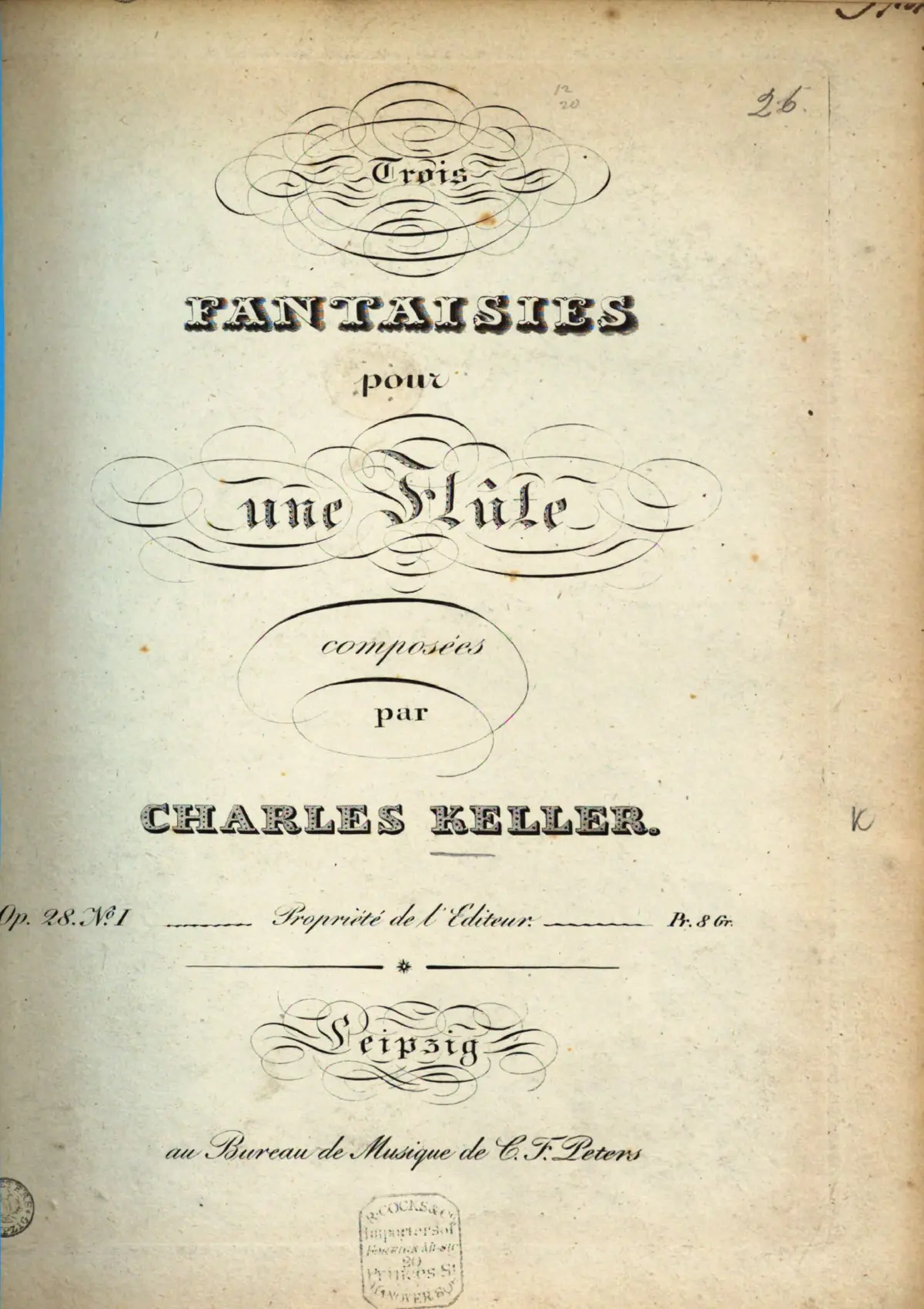 Trois Fantaisies pour une flûte - Page 1