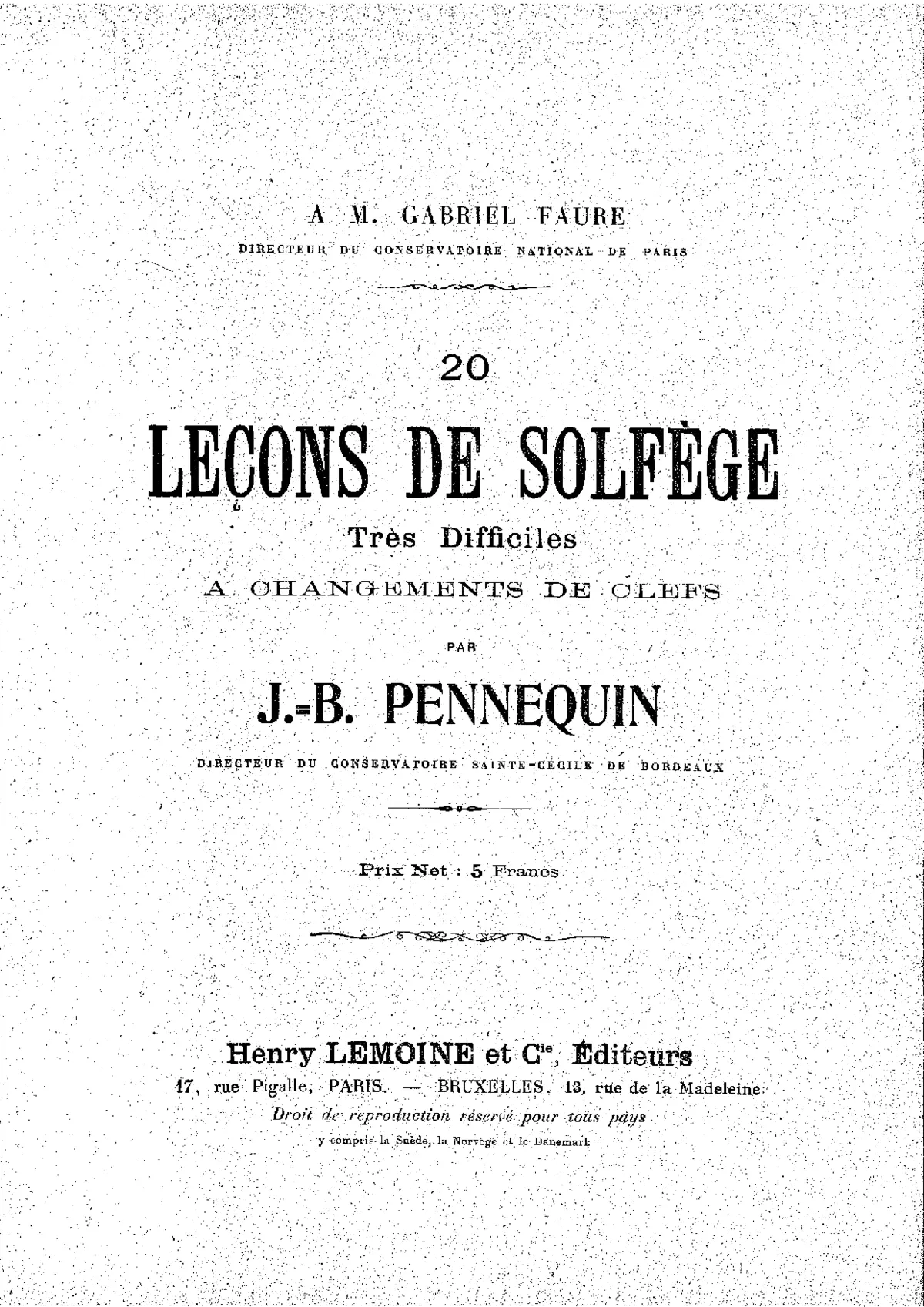 20 Leçons de solfège à changements de clefs - Page 1