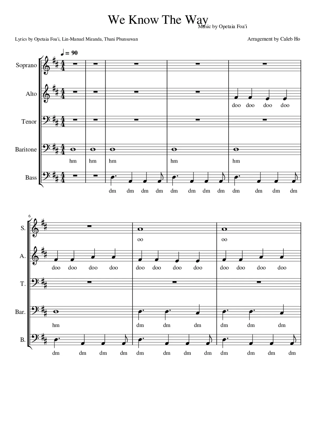 moana - we know the way - Page 1