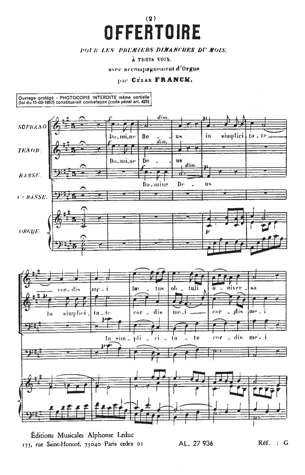 Domine Deus in simplicitate - Page 1