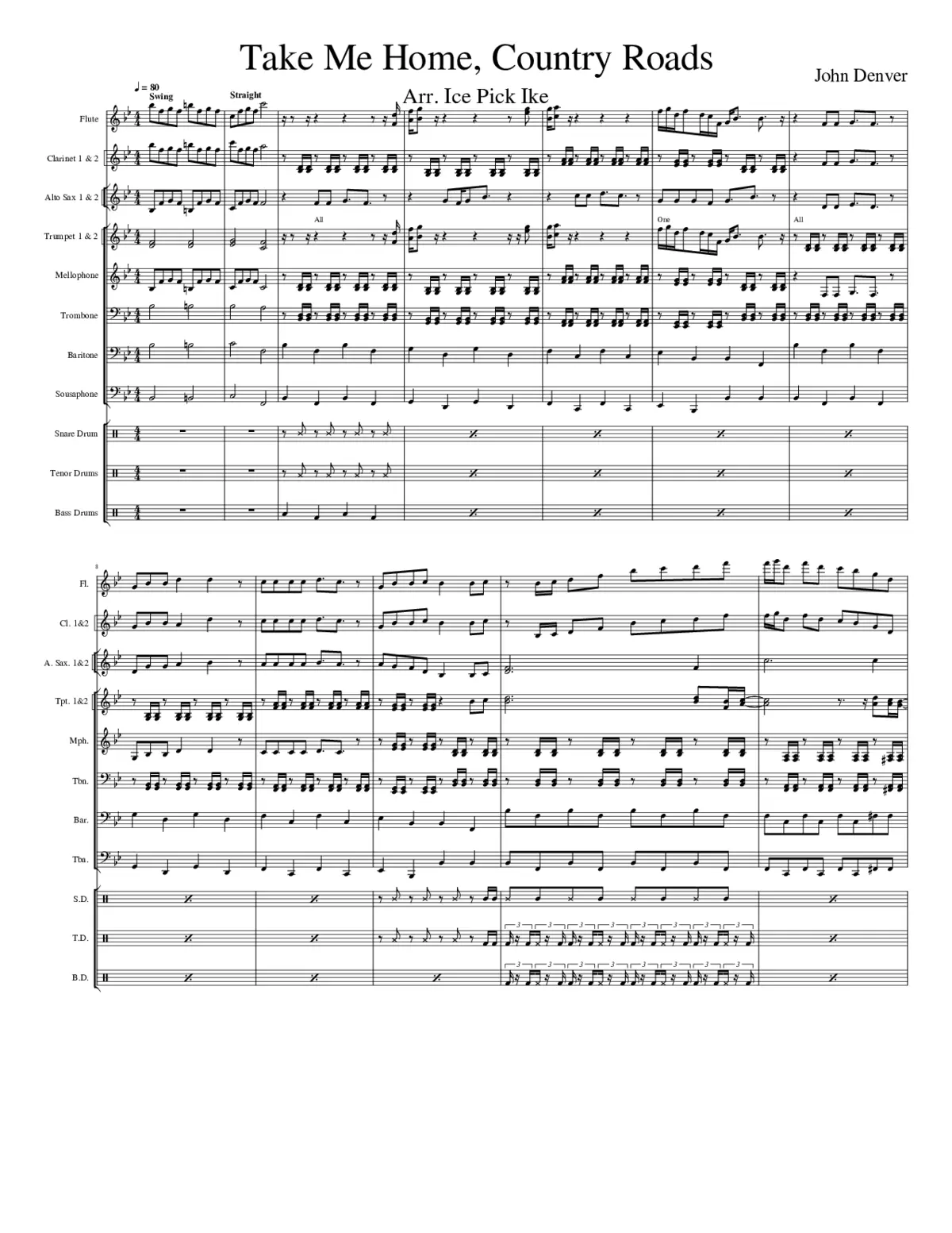 Take Me Home Country Roads - Page 1