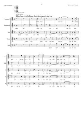 Quel 'no' crudel che la mia speme ancise