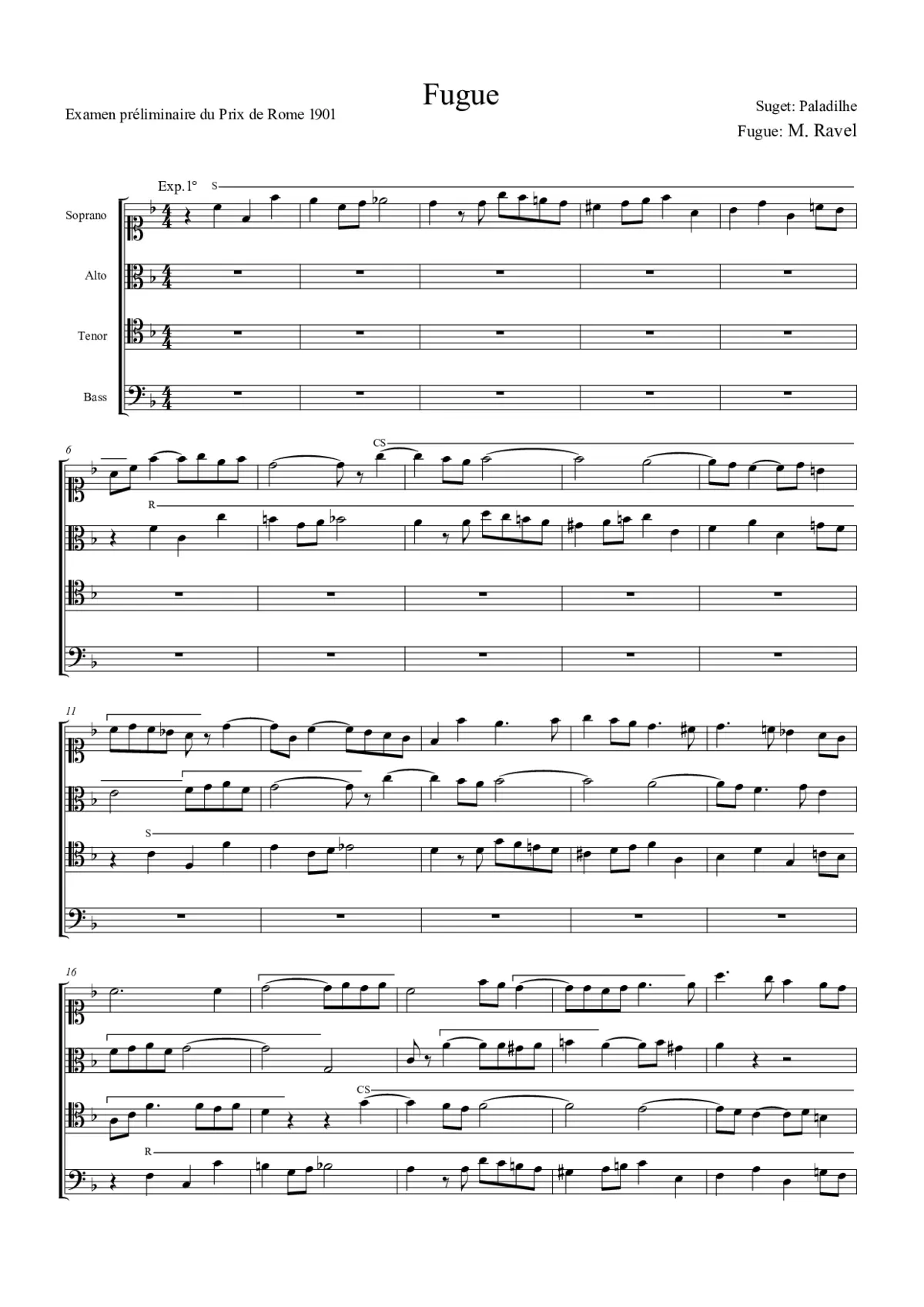 Fugue in F Major - Page 1