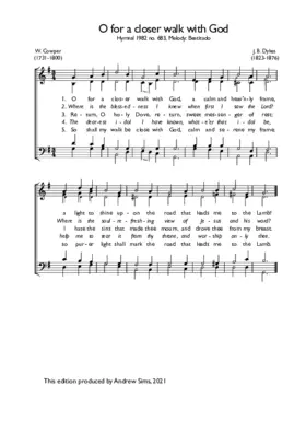 O for a closer walk with God