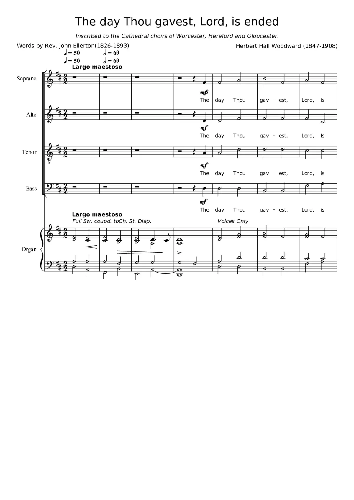 The day thou gavest Lord is ended - Page 1