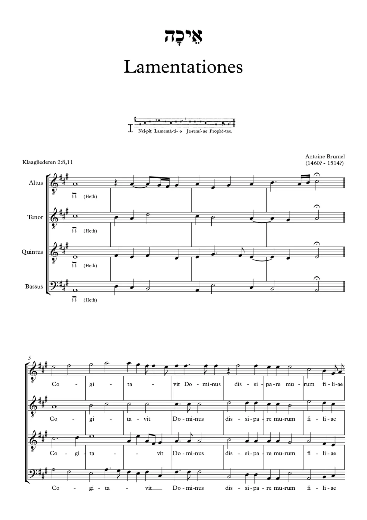 Lamentations of Jeremiah - Page 1