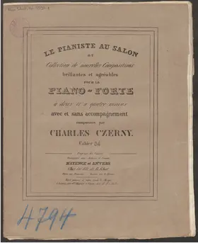 Rondeau sur l'air Que ces murs coquets (Wären hier, zum Glück) de l'opéra L'ambassadrice de D. F. E. Auber composé pour le piano