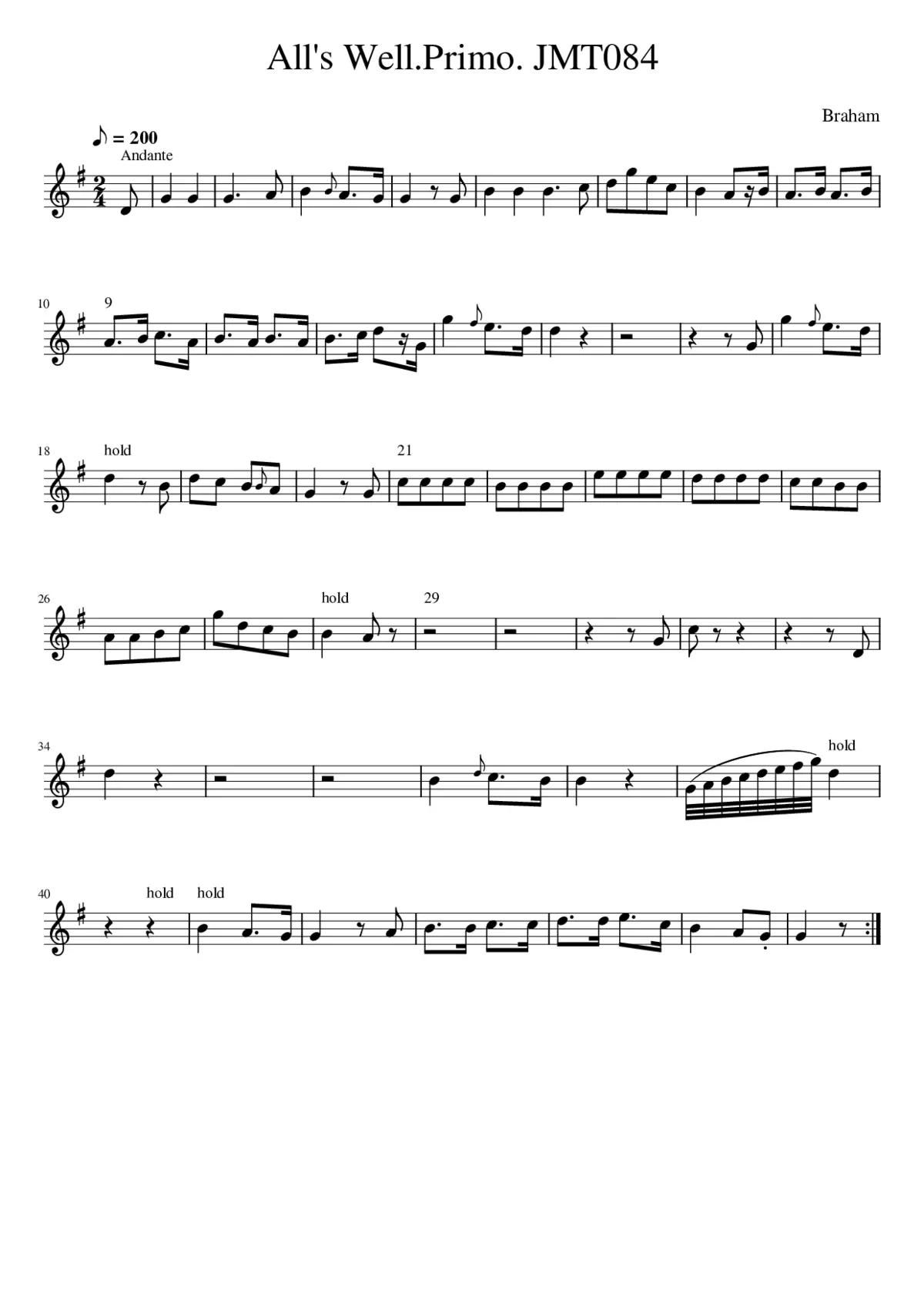 All's Well.Primo. JMT084 - Page 1