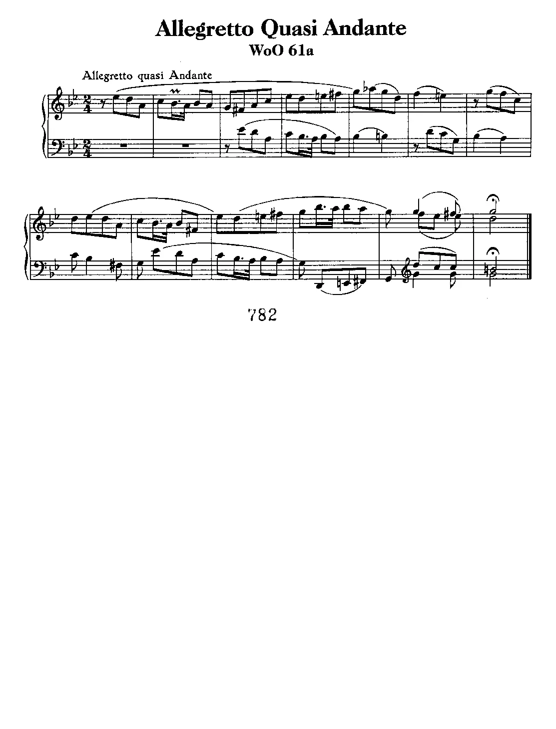 Allegretto quasi Andante, WoO 61a - Page 1
