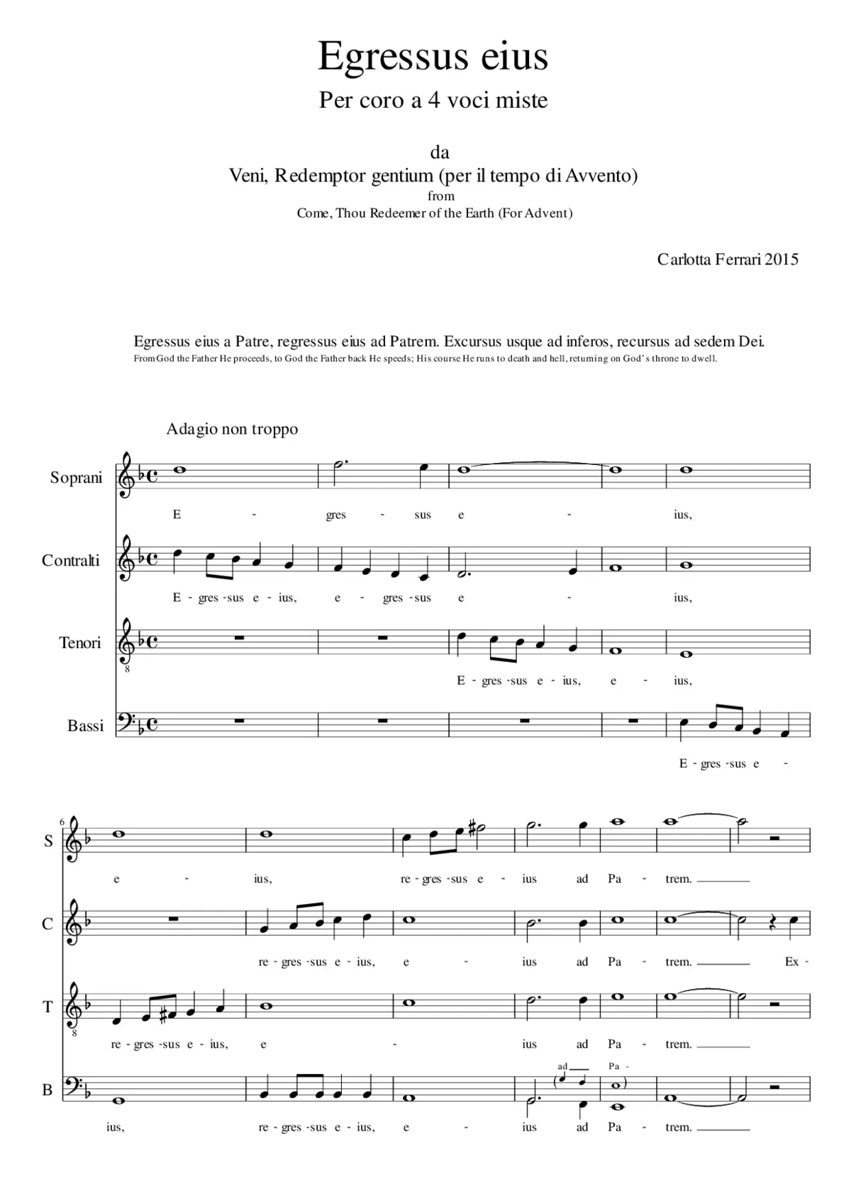 Egressus eius - Page 1