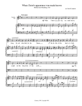 When Christ's appearance was made known