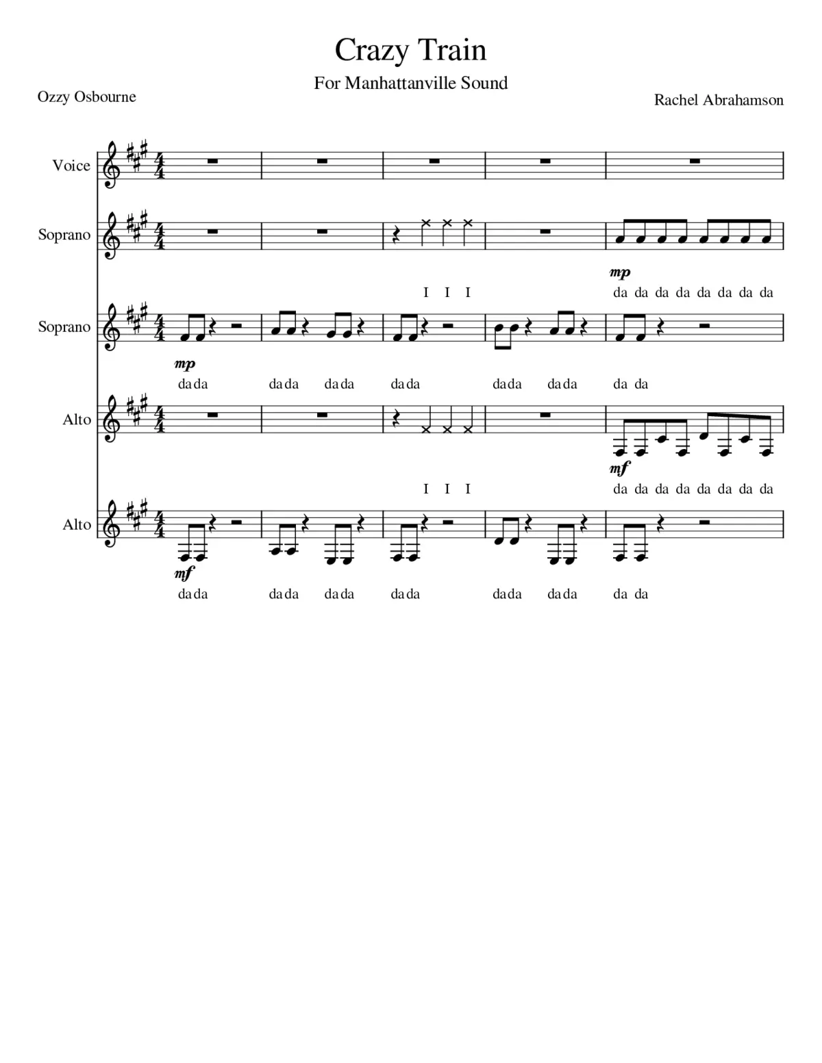 Original Acapella Piece II - Page 1