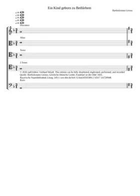 Ein Kind Geborn zu Bethlehem