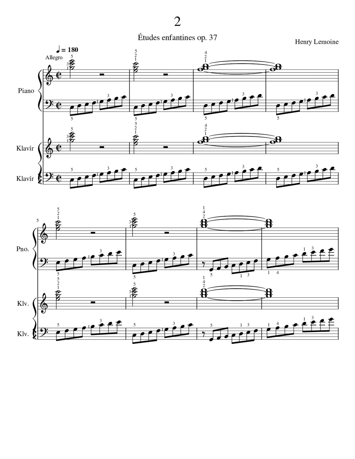 Études enfantines Op.37 - Page 1
