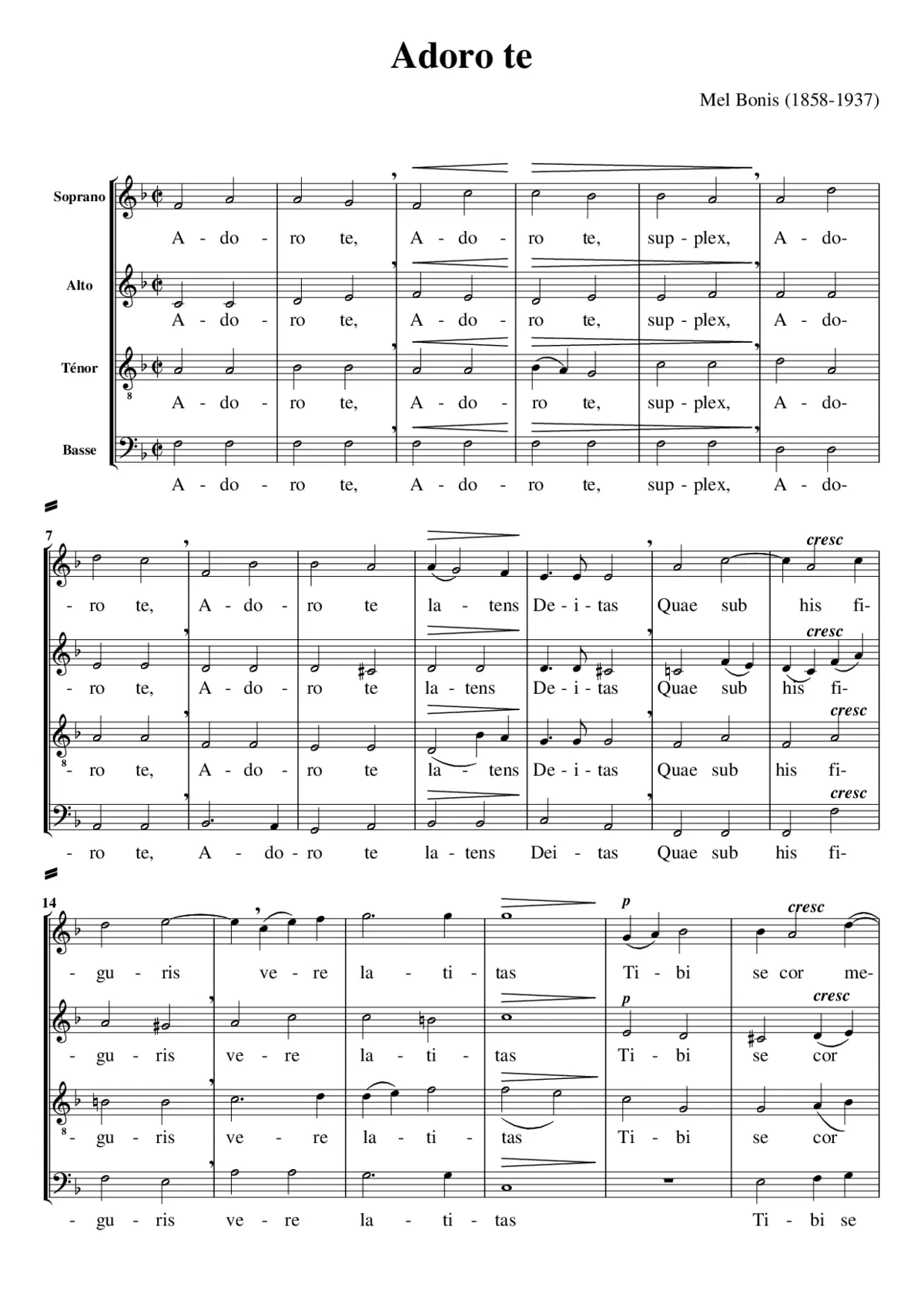 Adoro te - Page 1
