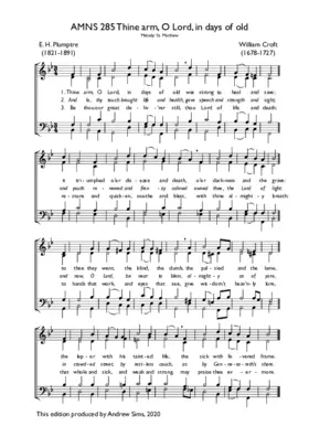 Thine arm, O Lord, in days of old