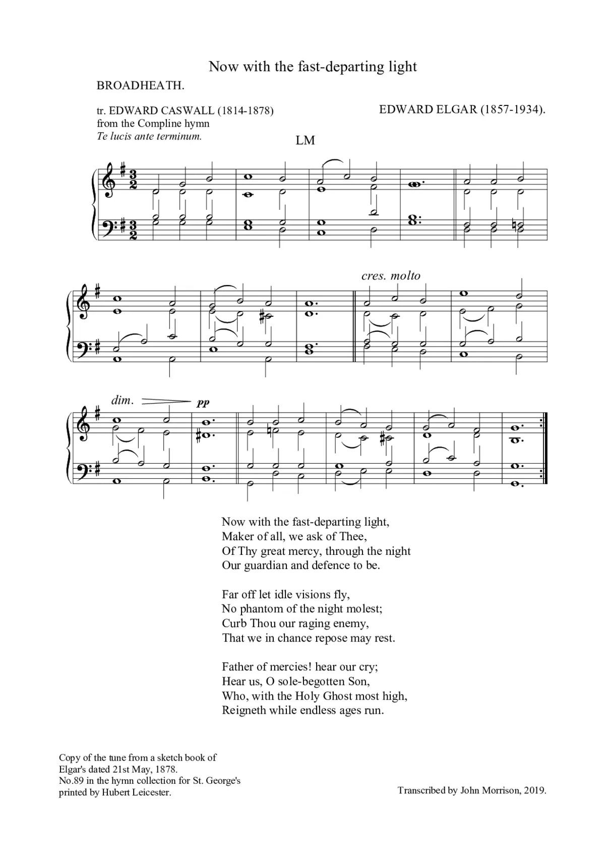Now with the fast-departing light - Page 1