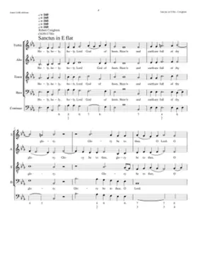 Sanctus in E flat