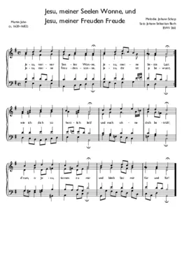 Jesu, meiner Seelen Wonne, BWV 359