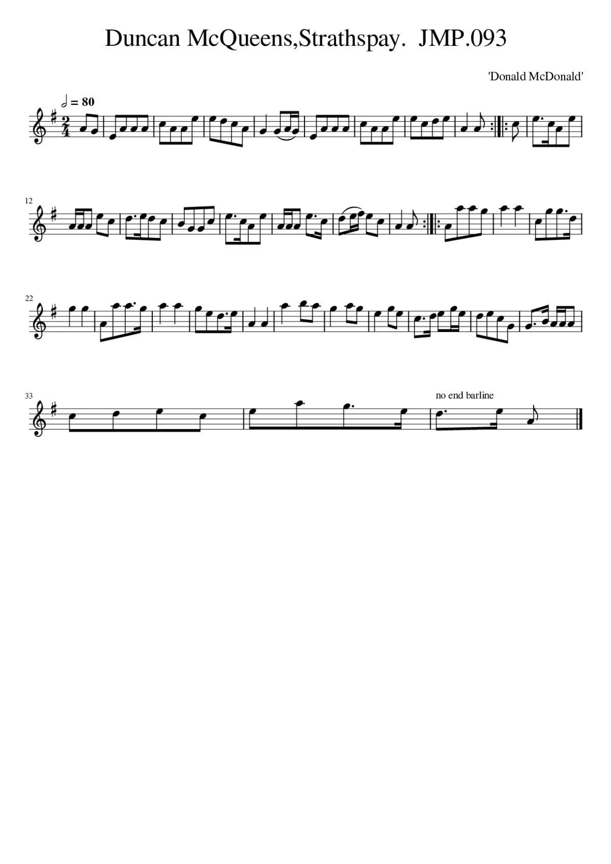 Duncan McQueensStrathspay. JMP.093 - Page 1