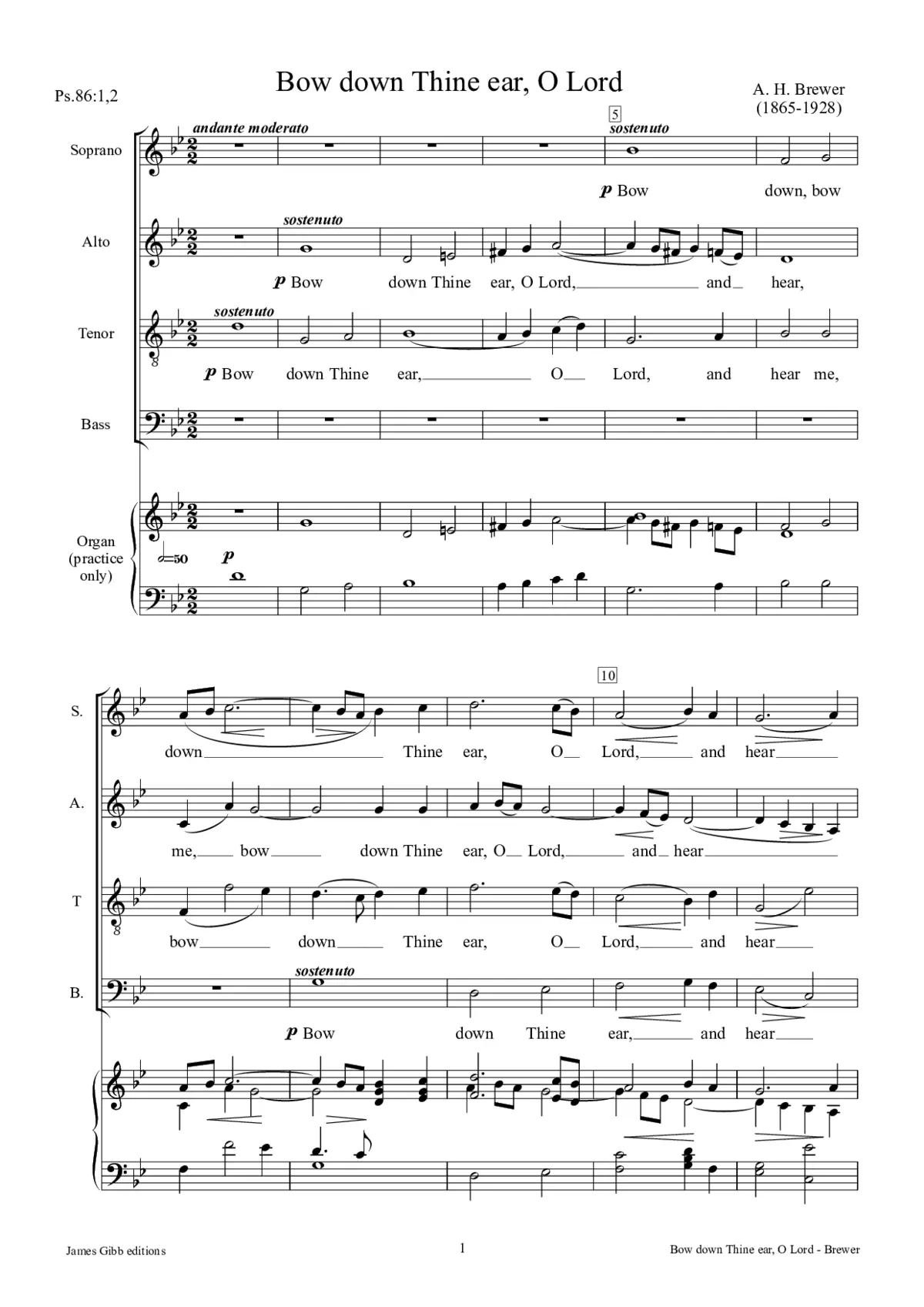 Bow down Thine ear, O Lord - Page 1