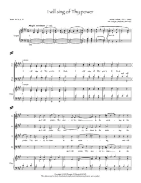 I will sing of Thy power